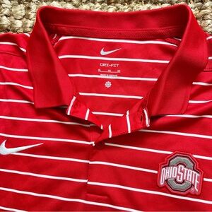 Nike Dri-FIT Ohio State Red Striped Polo XL Men’s